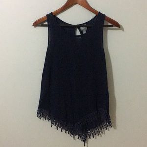 Soho Jeans NY&Co Navy Blue Blouse, Medium